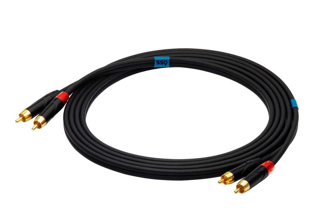 SSQ RCARCA3 - Cable 2x RCA - 2x RCA - 3 m, Black