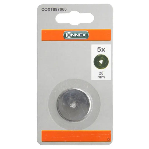SPARE BLADE FOR MODEL KNIFE 5 PCS 28 MM CONNEX - Режещи инструменти<<<Ръчни инструменти<<<Инструменти и