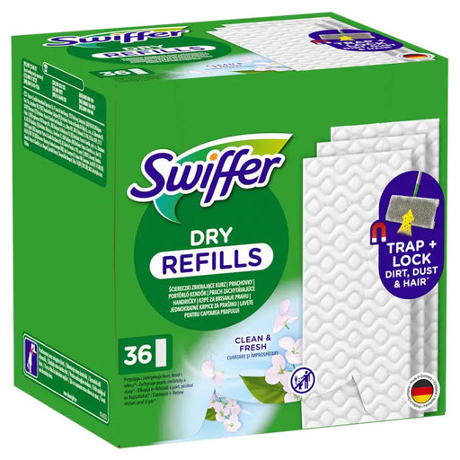 SPARE DRY TOWELS FOR DRY AND WET CLEANING MOP 36PCS SWIFFER - Мопове метли четки<<<Домашни потреби<<<Кухня<<<Praktiker