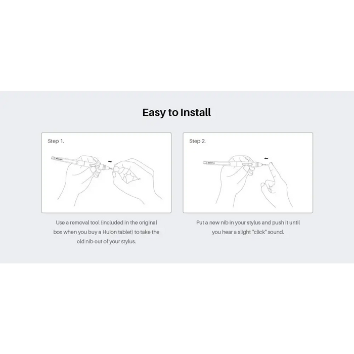 Spare tips HUION PN04 10 pcs. for PW100/PW201 pens - Аксесоари за графични таблети<<<Лаптопи таблети и