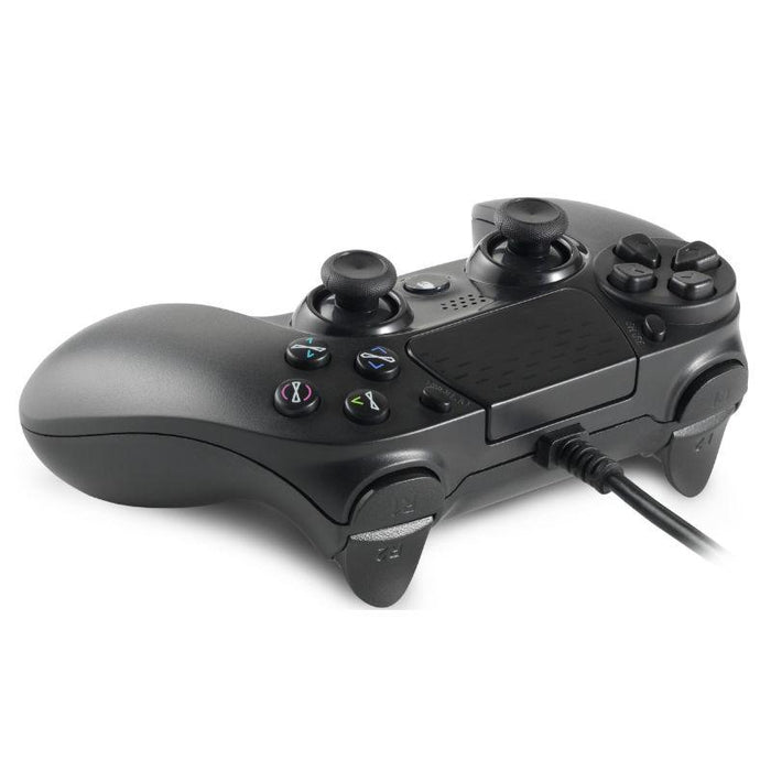Spartan Gear Hoplite Wired Gamepad for PC and PS4, Black