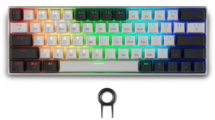 Gaming wireless keyboard Spartan Gear Pegasus 2 RGB White/Grey