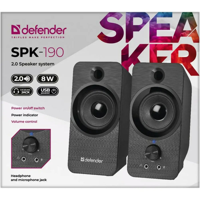 Speakers Defender SPK-190 Black 8 W - Говорители<<<Електроника Звук<<<Компютри| Електроника<<<BigBuy&&&Speakers