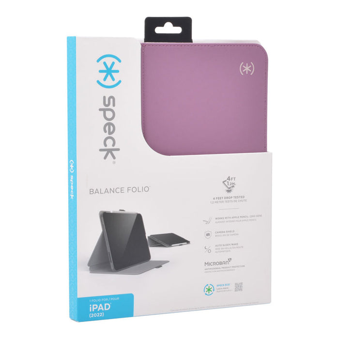 SPECK BALANCE FOLIO TABLET CASE FOR APPLE IPAD 10.9'' 2022 PURPLE/PINK compatible with Apple Pencil 1s