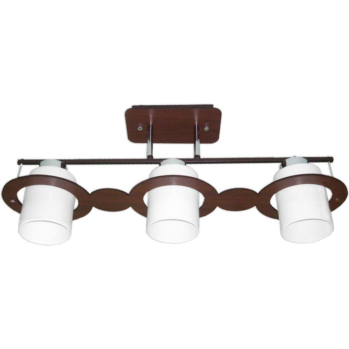 CHANDELIER 3XE27 BROWN + CHROME WHITE CUP SPECTRA TITA