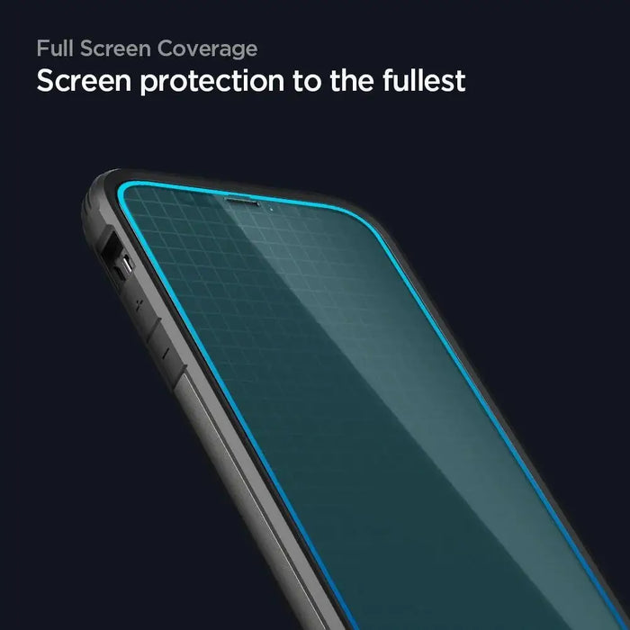 Spigen ALM Glass FC Tempered Glass for iPhone 12 / iPhone 12 Pro - Black 2 pcs. - Cell phone tempered glass<<<HurtelXML