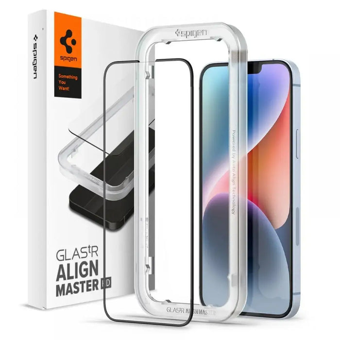 Spigen ALM Glass FC Tempered Glass for iPhone 13 / 13 Pro / 14 - Black - Cell phone tempered glass<<<HurtelXML