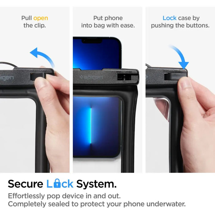 Spigen Aqua Shield A610 Case Waterproof Floating on Water - Black - Cell phone cases and covers<<<HurtelXML