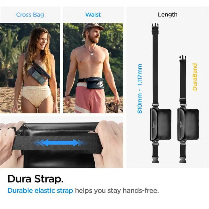 Spigen Aqua Shield A620 Waterproof Hip Bag IPX8 - Black - Other cell phone equipment<<<HurtelXML
