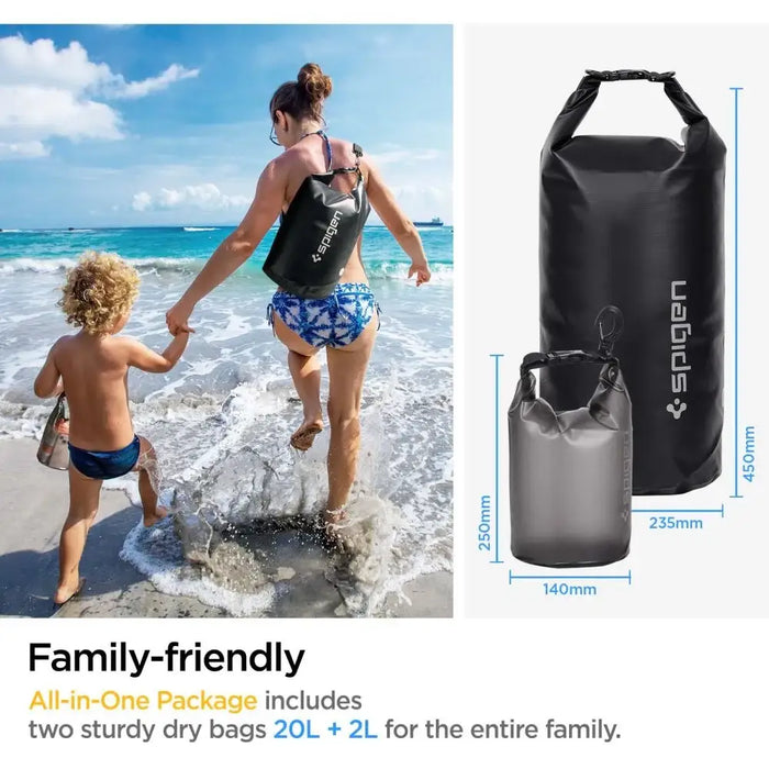 Spigen Aqua Shield A630 Waterproof 20L Bag + 2L Bag - Black - Cell phone cases and covers<<<HurtelXML