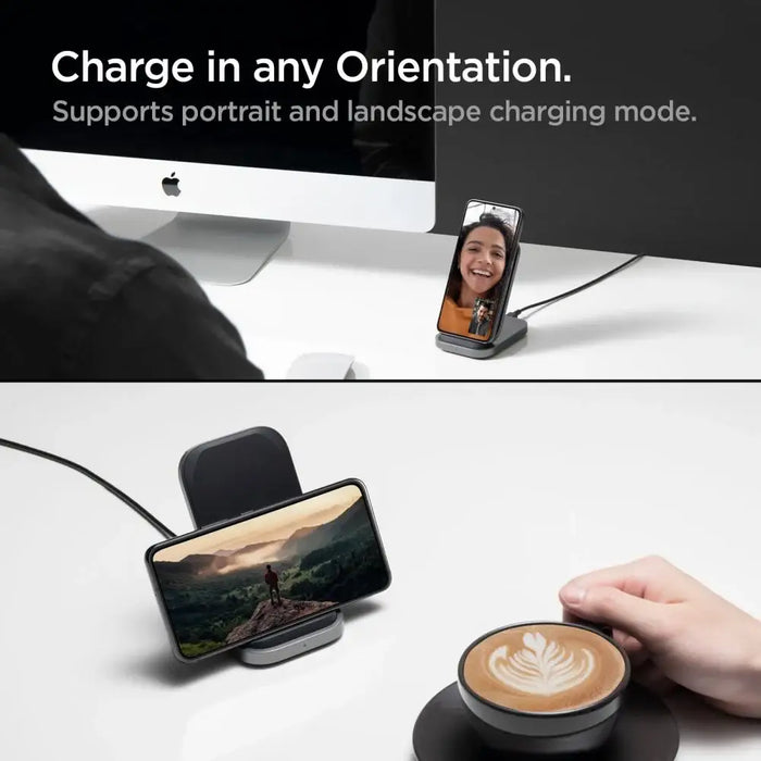 Spigen ArcField PF2102 Wireless Charger 15W - Black - Cell phone USB charger<<<HurtelXML