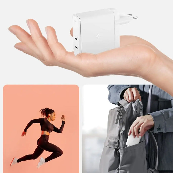 Spigen ArcStation Pro Charger + USB-C 140-W Cable - White - Cell phone USB charger<<<HurtelXML