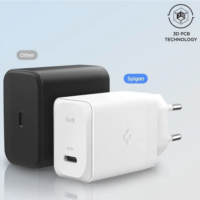 Spigen ArcStation Pro Charger + USB-C 65-W Cable - Black - Cell phone USB charger<<<HurtelXML