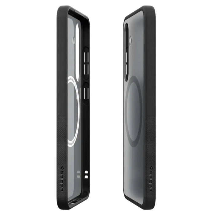 Spigen Capella GP-FPS936PGBJW Silicone Case with MagFit Magnetic Ring for Samsung Galaxy S25+ - Black - Cell phone
