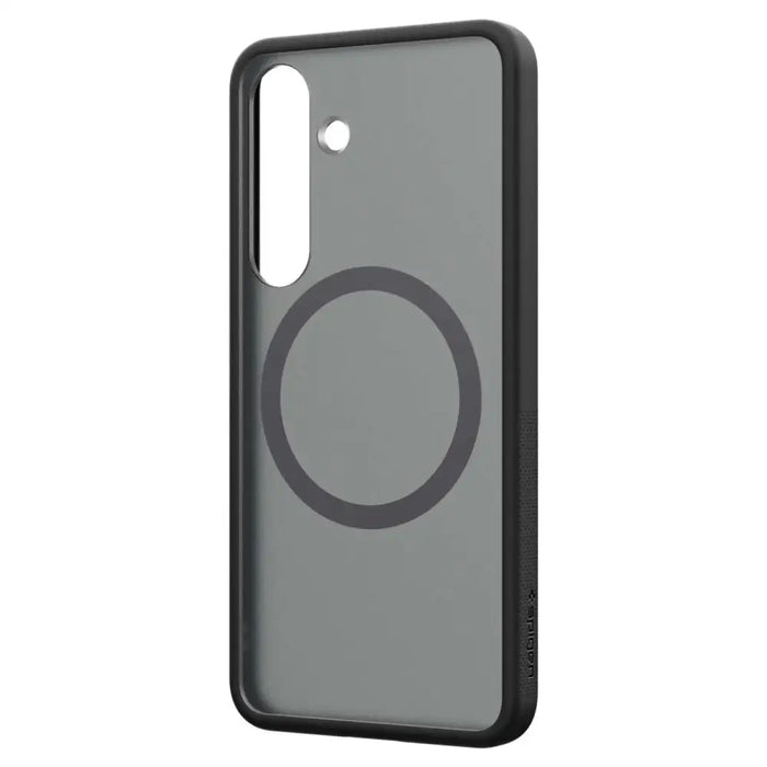 Spigen Capella GP-FPS936PGBJW Silicone Case with MagFit Magnetic Ring for Samsung Galaxy S25+ - Black - Cell phone