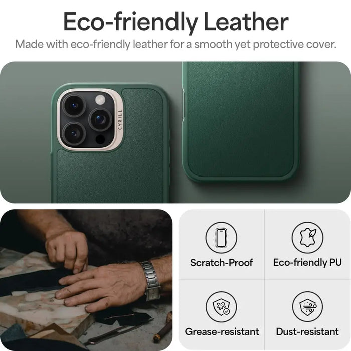 Spigen Cyrill Kajuk MagSafe iPhone 16 Pro Max Case - Green - Cell phone cases and covers<<<HurtelXML