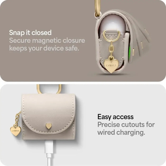 Spigen Cyrill Mini Bag for AirPods 4 - Beige - Cell phone cases and covers<<<HurtelXML