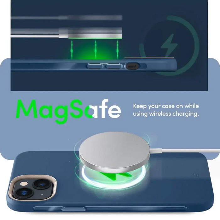 Spigen Cyrill Ultra Color Mag Case with MagSafe for iPhone 14 Plus - Navy Blue - Cell phone cases and covers<<<HurtelXML