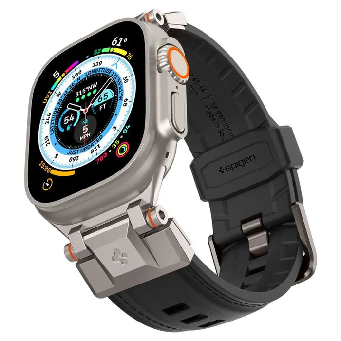 Spigen Durapro Armor PU Strap for Apple Watch 4/5/6/7/8/9/SE/Ultra 1/2 (42 / 44 / 45 / 49 mm) - Black - Other cell