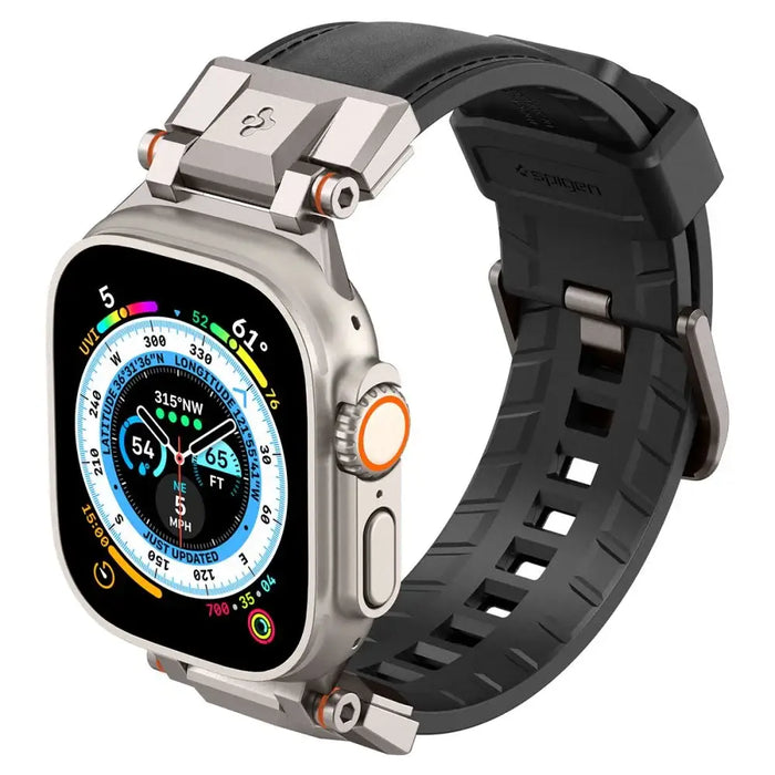 Spigen Durapro Armor PU Strap for Apple Watch 4/5/6/7/8/9/SE/Ultra 1/2 (42 / 44 / 45 / 49 mm) - Black - Other cell