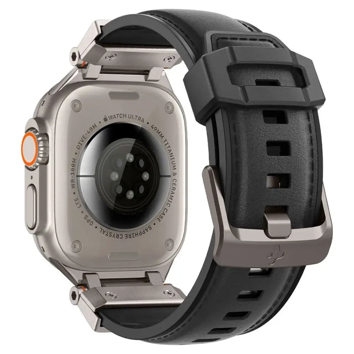 Spigen Durapro Armor PU Strap for Apple Watch 4/5/6/7/8/9/SE/Ultra 1/2 (42 / 44 / 45 / 49 mm) - Black - Other cell
