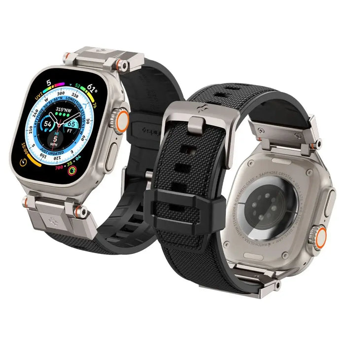 Spigen Durapro Armor Strap for Apple Watch 4/5/6/7/8/9/SE/ Ultra (42/44/45/49 mm) - Black - Cell phone cases
