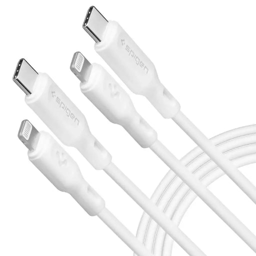 Spigen DuraSync MFi USB-C / Lightning Cable 2-Pack 100cm - White - Cables and tapes<<<HurtelXML