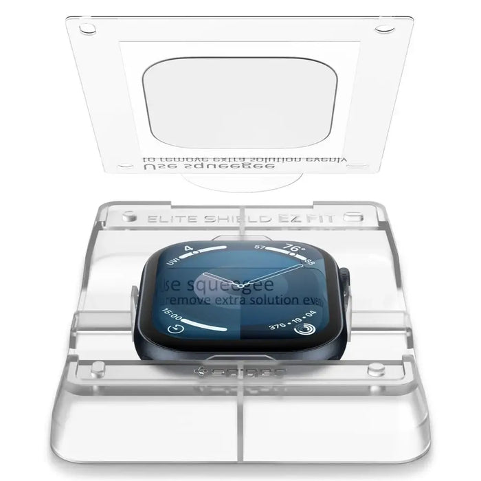 Spigen Elite Shield ”EZ FIT” Hybrid Glass 2-PACK for Apple Watch 10 (46MM) - Clear - Cell phone tempered