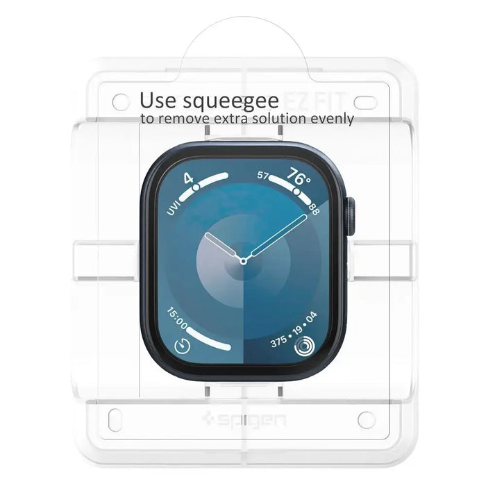 Spigen Elite Shield ”EZ FIT” Hybrid Glass 2-PACK for Apple Watch 10 (46MM) - Clear - Cell phone tempered