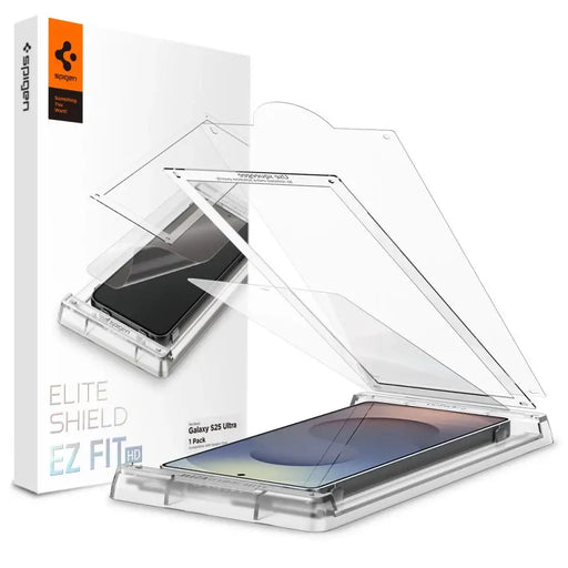 Spigen Elite Shield EZ FIT Hybrid Glass for Samsung Galaxy S25 Ultra - Transparent - Cell phone tempered