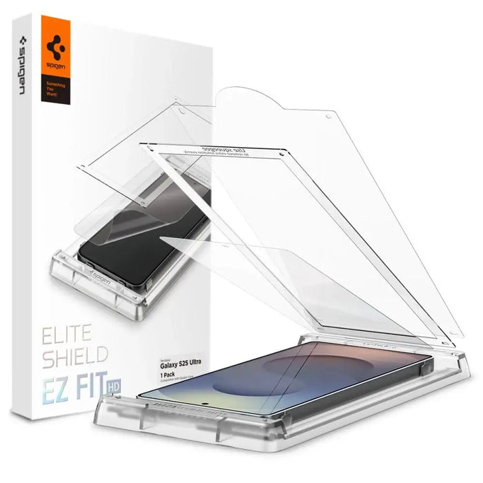 Spigen Elite Shield EZ FIT Hybrid Glass for Samsung Galaxy S25 Ultra - Transparent - Cell phone tempered