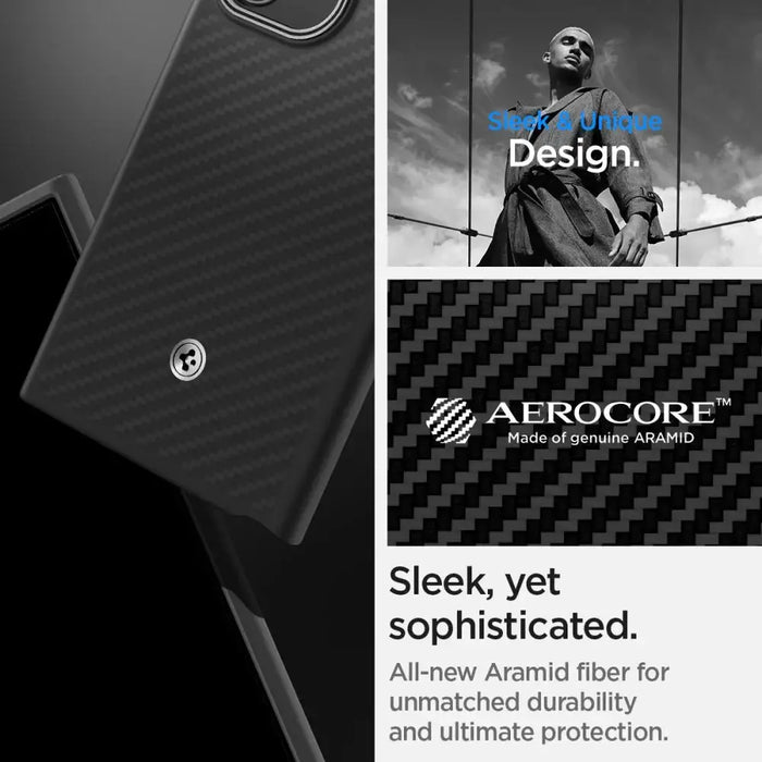 Spigen Enzo Aramid Case for Samsung Galaxy S24 Ultra - Matte Black - Cell phone cases and covers<<<HurtelXML