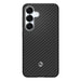 Spigen Enzo Aramid GP-FPS936PGABW Silicone Case with Built-in MagFit Ring for Samsung Galaxy S25+ - Black - Cell phone