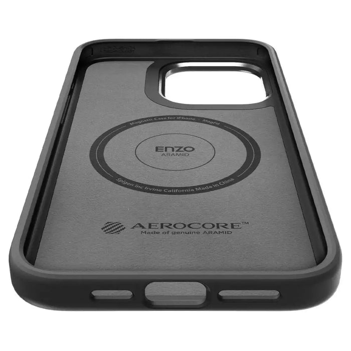 Spigen Enzo Aramid Mag Case with MagSafe for iPhone 15 Pro Max - Matte Black - Cell phone cases and covers<<<HurtelXML