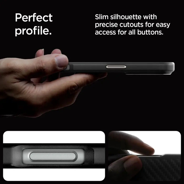 Spigen Enzo Aramid Mag Case with MagSafe for iPhone 16 Pro - Matte Black - Cell phone cases and covers<<<HurtelXML