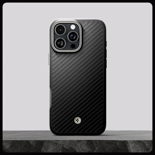 Spigen Enzo Aramid Mag Case with MagSafe for iPhone 16 Pro Max - Matte Black - Cell phone cases and covers<<<HurtelXML