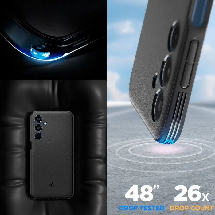 Spigen Essential SandBlast Case for Samsung Galaxy M35 5G - Black - Cell phone cases and covers<<<HurtelXML