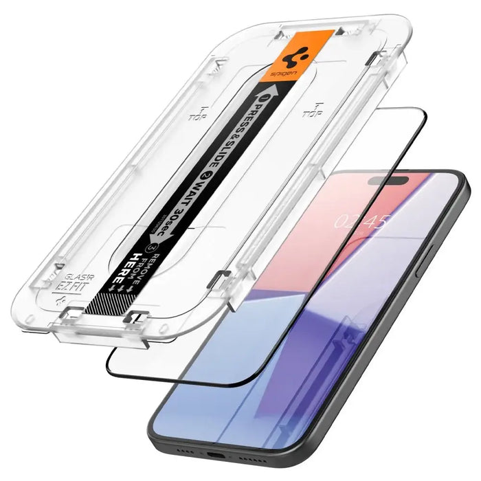 Spigen Glas.tR EZ Fit FC Tempered Glass for iPhone 15 - Black - Cell phone tempered glass<<<HurtelXML