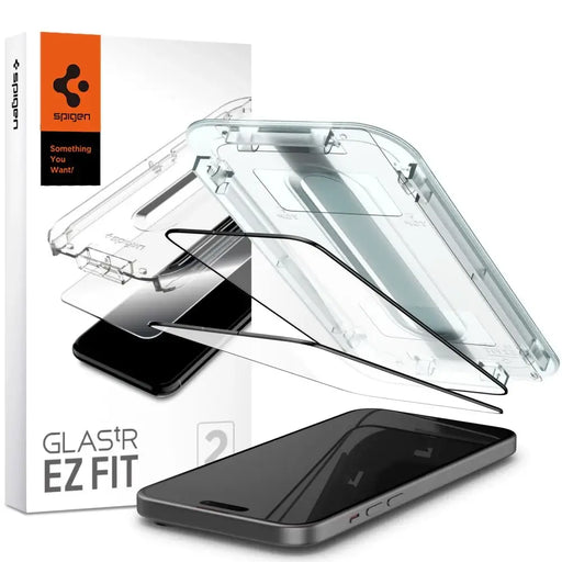 Spigen Glas.tR EZ Fit FC Tempered Glass for iPhone 15 Plus - Black 2 pcs. - Cell phone tempered glass<<<HurtelXML