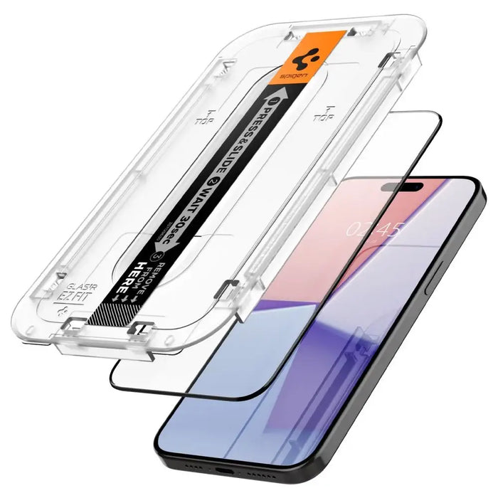 Spigen Glas.tR EZ Fit FC Tempered Glass for iPhone 15 Pro Max - Black 2 pcs. - Cell phone tempered glass<<<HurtelXML