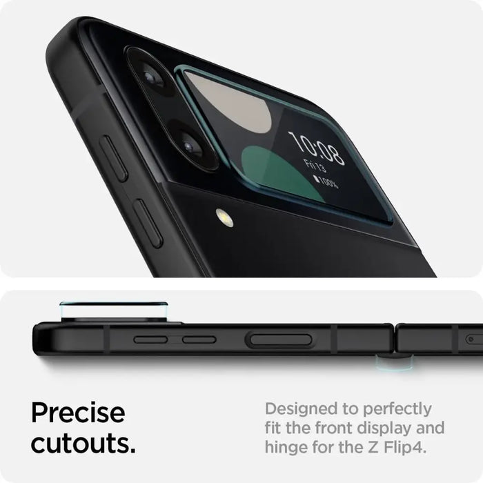 Spigen Glas.tR EZ Fit FC Tempered Glass with Hinge Film for Samsung Galaxy Z Flip 4 - Black 2 pcs. - Cell phone