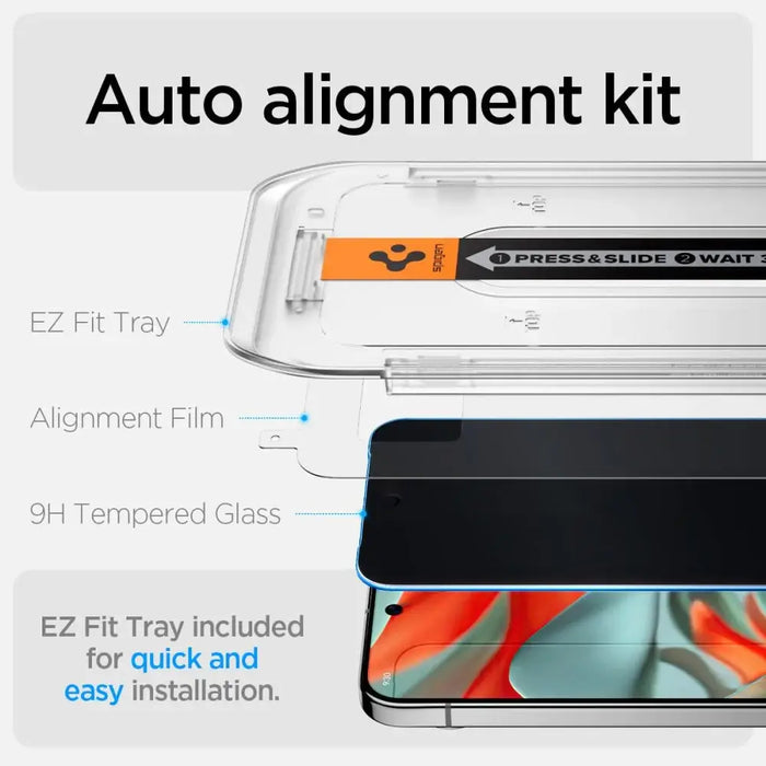 Spigen Glas.TR ’Ez Fit’ Privacy 2-pack Privacy Glass for Google Pixel 9 Pro XL - Cell phone tempered glass<<<HurtelXML