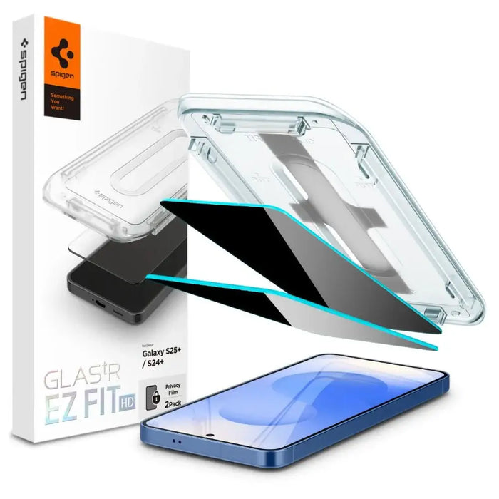 Spigen Glas.TR ’Ez Fit’ Privacy HD 2-pack privacy glass for Samsung Galaxy S24+ / S25+ - Cell phone tempered