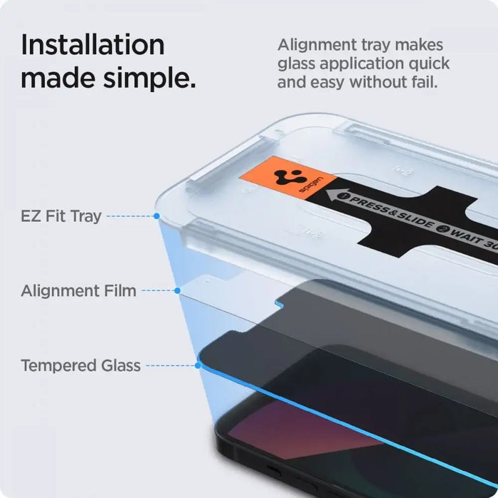 Spigen Glas.tR EZ Fit Privacy Tempered Glass for iPhone 13 Pro Max - 2 pcs. - Cell phone tempered glass<<<HurtelXML