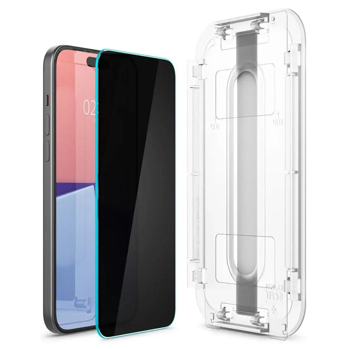 Spigen Glas.tR EZ Fit Privacy Tempered Glass for iPhone 15 Plus - Cell phone tempered glass<<<HurtelXML