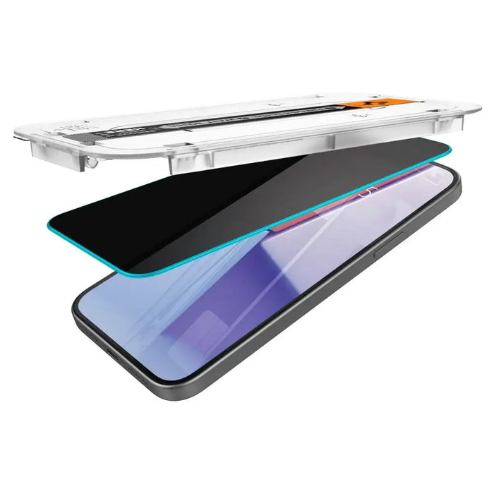 Spigen Glas.tR EZ Fit Privacy Tempered Glass for iPhone 15 Pro Max - Cell phone tempered glass<<<HurtelXML