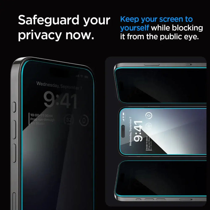 Spigen Glas.tR EZ Fit Privacy Tempered Glass for iPhone 15 Pro Max - Cell phone tempered glass<<<HurtelXML