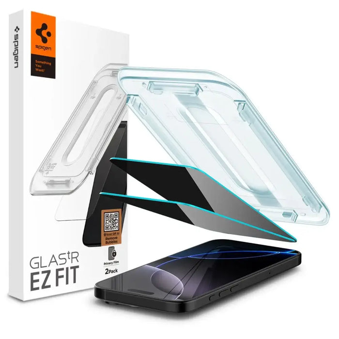Spigen Glas.tR EZ Fit Privacy Tempered Glass for iPhone 16 Pro - 2 pcs. - Cell phone tempered glass<<<HurtelXML