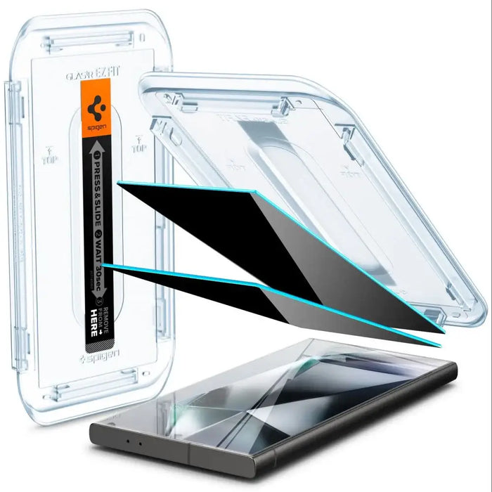 Spigen Glas.tR EZ Fit Privacy Tempered Glass for Samsung Galaxy S24 Ultra - 2 pcs. - Cell phone tempered
