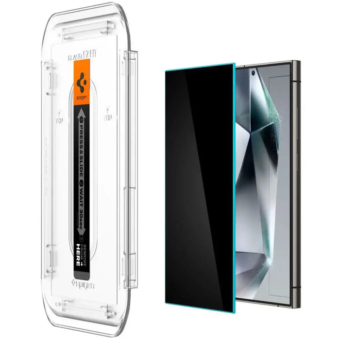 Spigen Glas.tR EZ Fit Privacy Tempered Glass for Samsung Galaxy S24 Ultra - 2 pcs. - Cell phone tempered